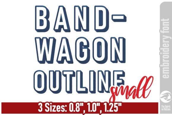 Bandwagon Outline Embroidery Font - S Review