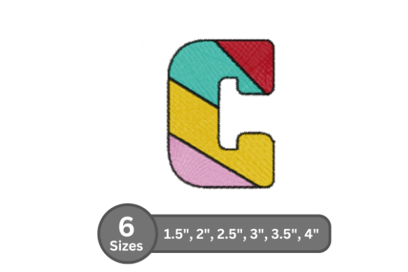 Candy Stripe Alphabet -C: A Festive Touch for Holiday Creations