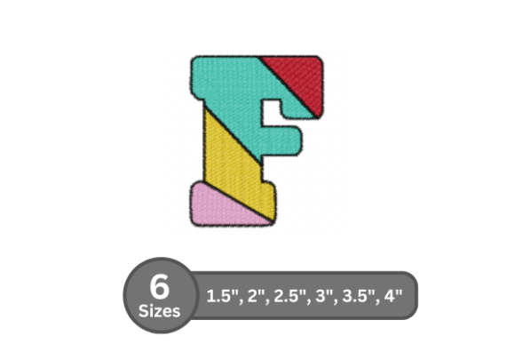 Candy Stripe Alphabet - F: A Bold and Playful Design
