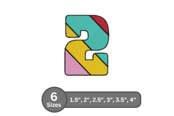 Candy Stripe Number -2: A Premium Embroidery Choice
