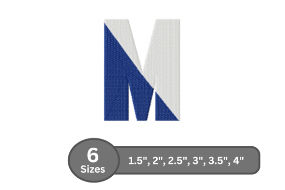 Charming Twin Fill Alphabet - M for Seasonal Embroidery