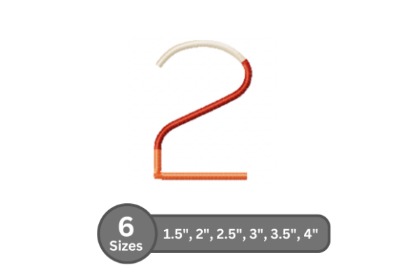 Color Bar Number -2: A Versatile Embroidery Font