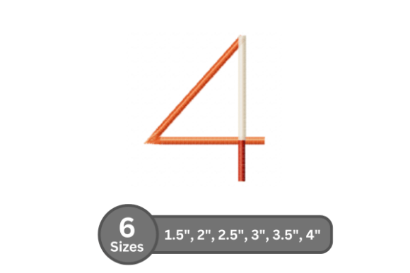 Color Bar Number -4: A Premium Embroidery Font