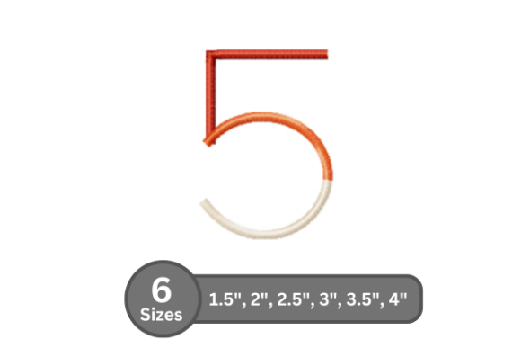 Color Bar Number -5: A Versatile Embroidery Font