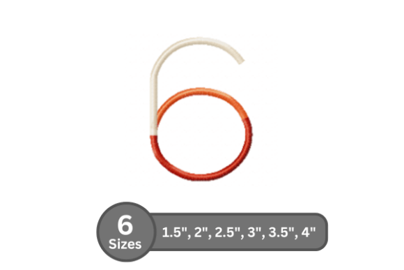 Color Bar Number -6: A Premium Embroidery Font