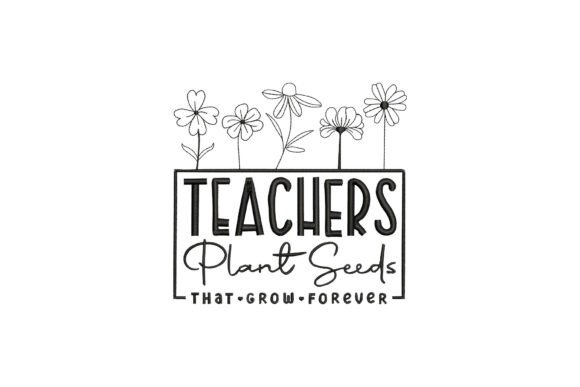 Flower Teachers: A Whimsical Embroidery Design