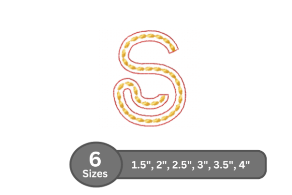 Rope Twist Alphabet - S: A Stylish Embroidery Font