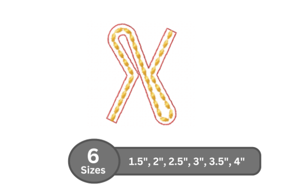 Rope Twist Alphabet -X: A Versatile Embroidery Font