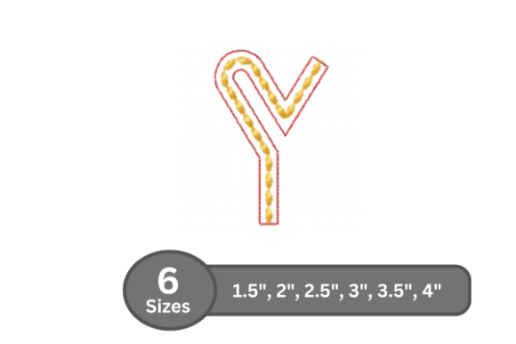 Rope Twist Alphabet -Y: A Stylish Font for Embroidery