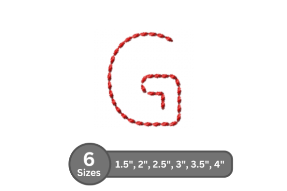 Soft Cord Alphabet -G: A Perfect Holiday Embroidery Font