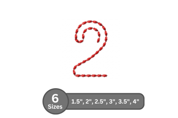 Soft Cord Number -2: A Versatile Embroidery Font