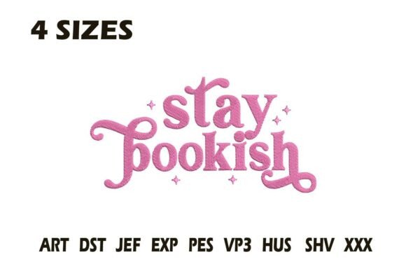 Stay Bookish Embroidery Design: A Whimsical Touch