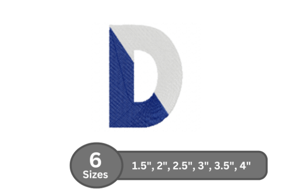 Twin Fill Alphabet - D: A Stylish Embroidery Choice