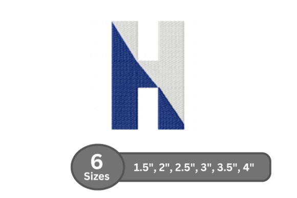 Twin Fill Alphabet -H: A Versatile Embroidery Design