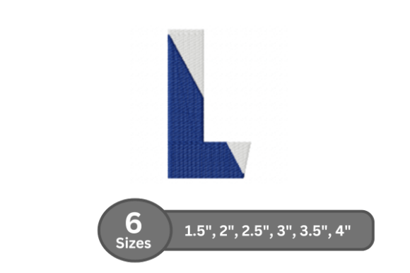 Twin Fill Alphabet - L: A Charming Embroidery Design